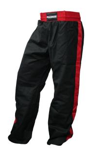 Pantaloni Kickboxing, Manus, rosu-negru, L