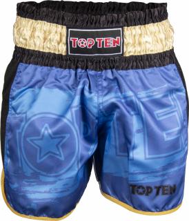 Pantaloni kickboxing   Power Ink  , Top Ten, Albastru, XXL