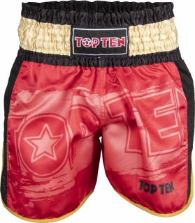 Pantaloni kickboxing   Power Ink  , Top Ten, Rosu, XL