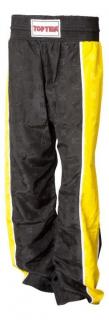 Pantaloni Kickboxing   Stripes  , Top Ten, Negru-Galben 2XL