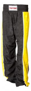 Pantaloni Kickboxing   Stripes  , Top Ten, Negru-Galben S