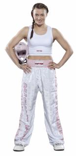 Pantaloni Kickboxing, Top Ten, Alb-Roz, XS