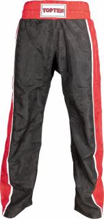 Pantaloni kickboxing , zdungi,   - rosu negru, dimensiunea 130   130 cm, pentru copii