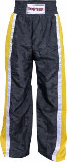 Pantaloni Kickboxing , zMesh,  , Top Ten, Negru-Galben, 130 cm