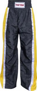 Pantaloni Kickboxing , zMesh,  , Top Ten, Negru-Galben, 140 cm