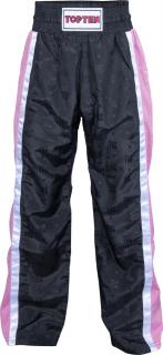Pantaloni Kickboxing , zMesh,  , Top Ten, Negru-Roz, 140 cm
