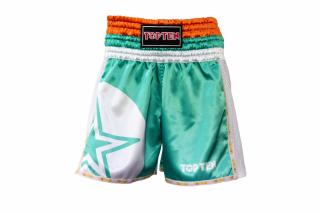 Pantaloni scurti Thaibox, Top Ten, model   Star  , aprobat WAKO, Verde, marime XS