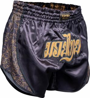 Pantaloni scurti Thaiboxing , œNong Han,   - negru-auriu, marime XXL
