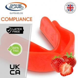 Proteza dentara, Game Guard, Rosu, Juniori - aroma capsuni