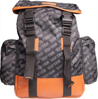 Rucsac sport elegant , œDaily,  , Top Ten, gri cu portocaliu, dimensiuni: 32x45x14 cm