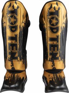 Shin- and Instep Guard , œPower Ink,   - gold-black, size XS