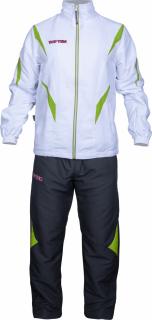 Tracksuit , œPremium Quality,   with black pants for Kids - size 128   128 cm, white-green