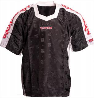 Tricou cu guler in V   Graffiti  , Top Ten, Negru, 2XL