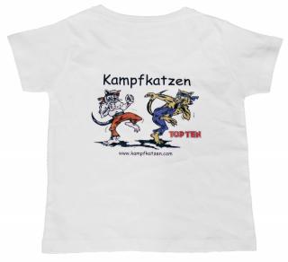 Tricou   Kampfkatzen  , Top Ten, Alb, 116 CM