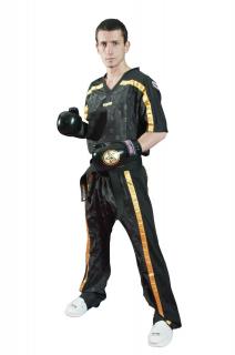 Tricou   Kickboxing Mesh  , Top Ten, Negru-Auriu, 2XL