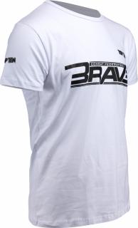 Tricou , œBRAVE,   - Alb, Marime L