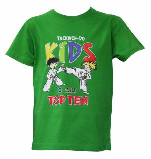 Tricou , œITF KIDS,  , aprobat ITF, Top Ten, Verde, 140cm