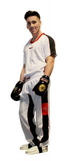 Uniforma Kickboxing   FLEXZ  , Top Ten, Alb-Negru, 198cm