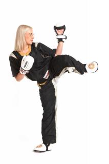 Uniforma Kickboxing   TTM  , Top Ten, Negru-Gold, 130 cm