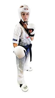 Uniforma Kickboxing , zGrafic,  ,Top Ten, Alb-Negru, S