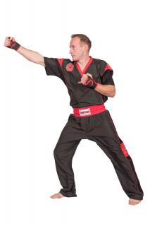Uniforma Kickboxing , zStar Edition,  , aprobat WAKO, Top Ten, Negru-Rosu, 180 cm