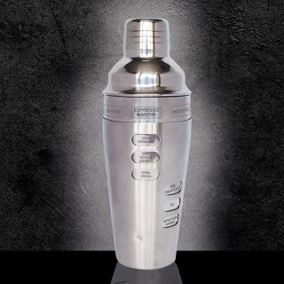 Cocktail Shaker cu retete imprimate, inox, Bar Originale