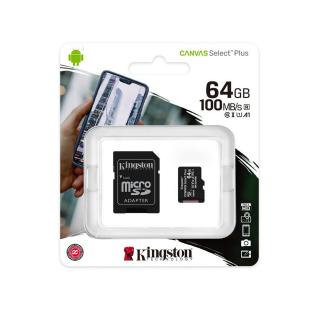Card memorie Kingston Micro SD 64 GB + Adaptor Macro