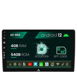 Navigatie All-in-one Universala, Android 13, A-Octacore   4GB RAM + 64GB ROM, 10.1 Inch - AD-BGA10004