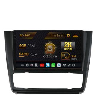 Navigatie BMW Seria 1 E87 (2007-2011), Clima Automata, Android 13, V-Octacore   4GB RAM + 64GB ROM, 9.5 Inch - AD-BGV9004+AD-BGRKIT399