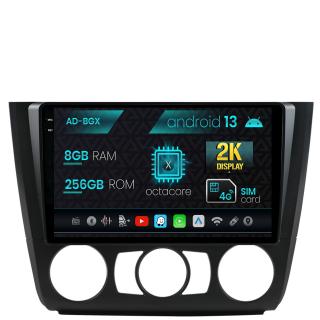 Navigatie BMW Seria 1 E87 (2007-2011), Clima Manuala, Android 13, X-Octacore   8GB RAM + 256GB ROM, 9.5 Inch - AD-BGX9008+AD-BGRKIT398