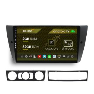 Navigatie BMW Seria 3 E90, E91, E92, Android 12, E-Octacore   2GB RAM + 32GB ROM, 9 Inch - AD-BGE9002+AD-BGRKIT391