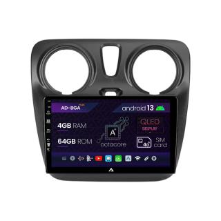 Navigatie Dacia Dokker   Lodgy, Android 13, A-Octacore   4GB RAM + 64GB ROM, 9 Inch - AD-BGA9004+AD-BGRKIT376V2