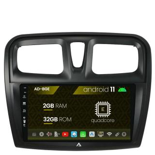 Navigatie Dacia Logan   Sandero, Android 11, E-Quadcore   2GB RAM + 32GB ROM, 9 Inch - AD-BGE9002+AD-BGRKIT375