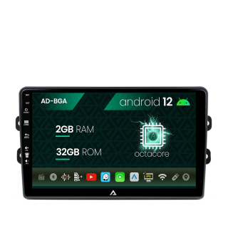 Navigatie Dacia Renault, Android 13, A-Octacore   2GB RAM + 32GB ROM, 9 Inch - AD-BGA9002+AD-BGRKIT383