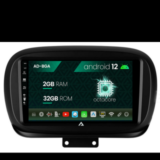 Navigatie Fiat 500X (2014-2020), Android 13, A-Octacore   2GB RAM + 32GB ROM, 9 Inch - AD-BGA9002+AD-BGRKIT362