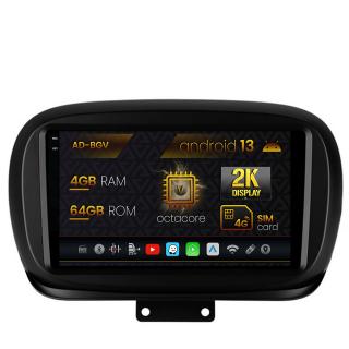 Navigatie Fiat 500X (2014-2020), Android 13, V-Octacore   4GB RAM + 64GB ROM, 9.5 Inch - AD-BGV9004+AD-BGRKIT362