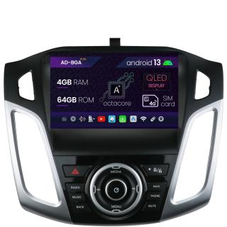 Navigatie Ford Focus 3 (2011-2019), Android 13, A-Octacore   4GB RAM + 64GB ROM, 9 Inch - AD-BGA9004+AD-BGRKIT144