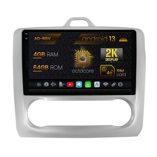 Navigatie Ford Focus MK2 (2004-2011), Clima automata, Android 13, V-Octacore   4GB RAM + 64GB ROM, 9.5 Inch - AD-BGV9004+AD-BGRKIT117