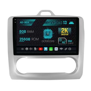 Navigatie Ford Focus MK2 (2004-2011), Clima automata, Android 13, X-Octacore   8GB RAM + 256GB ROM, 9.5 Inch - AD-BGX9008+AD-BGRKIT117