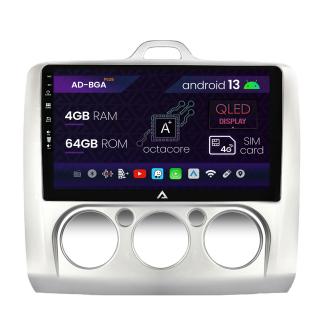 Navigatie Ford Focus MK2 (2004-2011), Clima Manuala, Android 13, A-Octacore   4GB RAM + 64GB ROM, 9 Inch - AD-BGA9004+AD-BGRKIT112