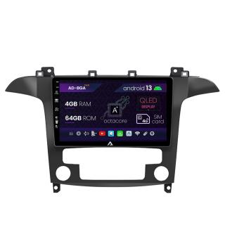 Navigatie Ford S-Max   Galaxy (2006-2015), Android 13, A-Octacore   4GB RAM + 64GB ROM, 9 Inch - AD-BGA9004+AD-BGRKIT125