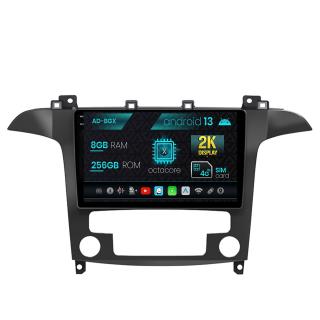 Navigatie Ford S-Max   Galaxy (2006-2015), Android 13, X-Octacore   8GB RAM + 256GB ROM, 9.5 Inch - AD-BGX9008+AD-BGRKIT125