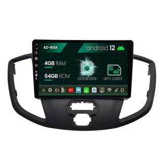 Navigatie Ford Transit (2014-2020), Android 13, A-Octacore   4GB RAM + 64GB ROM, 9 Inch - AD-BGA9004+AD-BGRKIT123V2