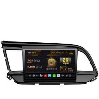 Navigatie Hyundai Elantra (2020-Prezent), Android 13, V-Octacore   4GB RAM + 64GB ROM, 9Inch - AD-BGV9004+AD-BGRKIT227