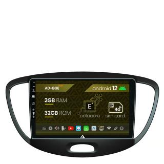 Navigatie Hyundai I10 (2007-2013), Android 12, E-Octacore   2GB RAM + 32GB ROM, 9 Inch - AD-BGE9002+AD-BGRKIT198