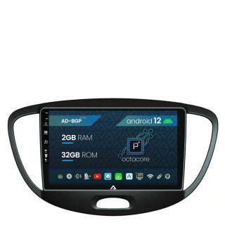 Navigatie Hyundai I10 (2007-2013), Android 12, P-Octacore   2GB RAM + 32GB ROM, 9 Inch - AD-BGP9002+AD-BGRKIT198