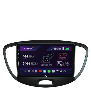 Navigatie Hyundai I10 (2007-2013), Android 13, A-Octacore   4GB RAM + 64GB ROM, 9 Inch - AD-BGA9004+AD-BGRKIT198