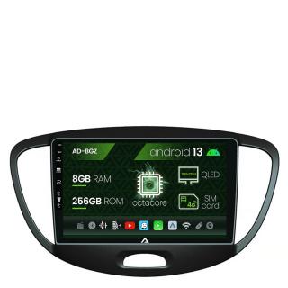 Navigatie Hyundai I10 (2007-2013), Android 13, Z-Octacore   8GB RAM + 256GB ROM, 9 Inch - AD-BGZ9008+AD-BGRKIT198