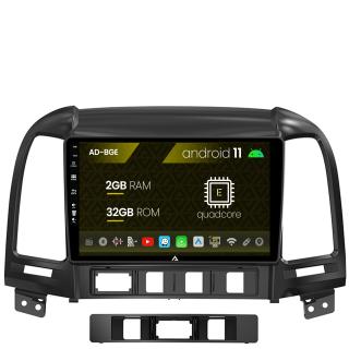 Navigatie Hyundai Santa Fe (2006-2012), Android 11, E-Quadcore   2GB RAM + 32GB ROM, 9 Inch - AD-BGE9002+AD-BGRKIT210