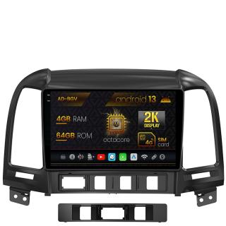 Navigatie Hyundai Santa Fe (2006-2012), Android 13, V-Octacore   4GB RAM + 64GB ROM, 9.5 Inch - AD-BGV9004+AD-BGRKIT210